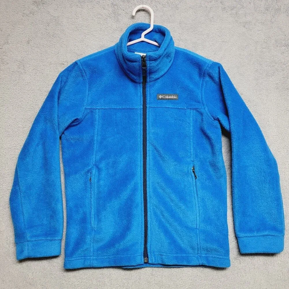 Columbia Jacket Boys Small 8 Blue Steen's Mountain 2 Fleece Full Zip All Season
